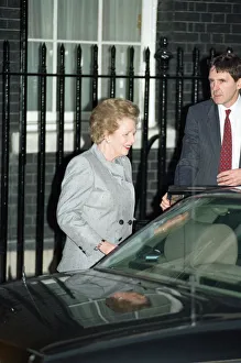Margaret Thatcher at 10 Downing Street following the Prime Ministers resignation