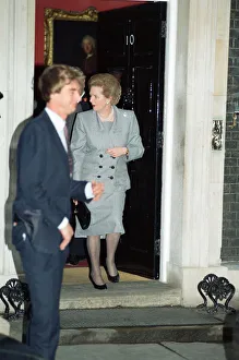 01303 Prints: Margaret Thatcher at 10 Downing Street following the Prime Ministers resignation