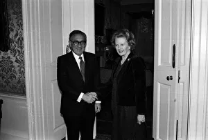 Margaret Thatcher British Prime Minister - Dec 1986 and Henry Kissinger
