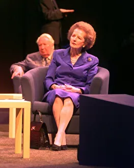 Margaret Thatcher Conservative Party Conference 1998 sitting listening to
