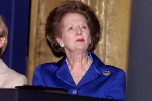 Margaret Thatcher ex Prime Minister arrives at a Blackpool cinema for the Pro Augusto