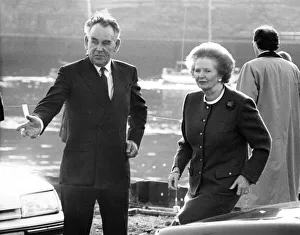 Margaret Thatcher at the foundation stone laying ceremony at St Peters Basin