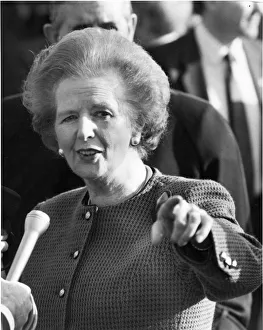Margaret Thatcher at the foundation stone laying ceremony at St Peters Basin