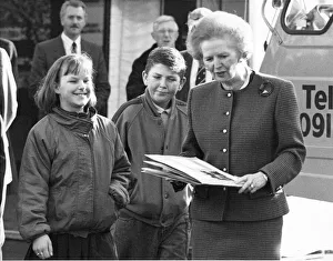 Margaret Thatcher at the foundation stone laying ceremony at St Peters Basin