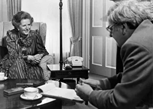 Margaret Thatcher interviewed by George Gale in Downing Street - May 1984