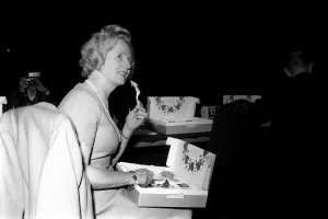 Eating Out Prints: Margaret Thatcher November 1974 at the annual conference of the Institute of Directors