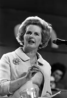 Margaret Thatcher Oct 1967 making speech at the Conservative Party Conferance