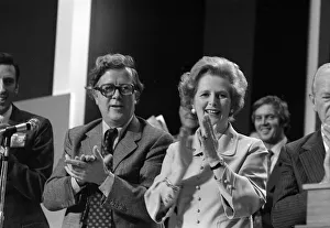 Clapping Prints: Margaret thatcher Oct 1977 and Sir Geoffrey Howe Conservative Party Conference