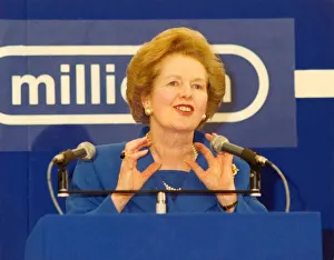 Margaret Thatcher at the opening of the Millicom Factory in Darlington
