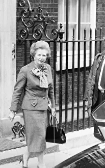 01038 Prints: Margaret Thatcher PM pictured outside Downing Street, London, Wednesday 14th April 1982