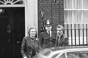 Margaret Thatcher PM pictured outside Downing Street, London, Wednesday 7th April 1982