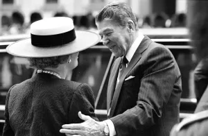 Margaret Thatcher, Prime Minister of the UK with Ronald Reagan, president of the USA