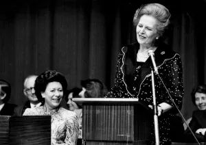 Margaret Thatcher and Princess Margaret at NSPCC meeting - May 1984