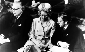 Margaret Thatcher at the State Opening of Parliament Members of the Government