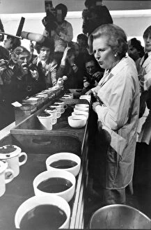 00047 Collection: Margaret Thatcher visiting Ringtons tea factory in Byker, Newcastle