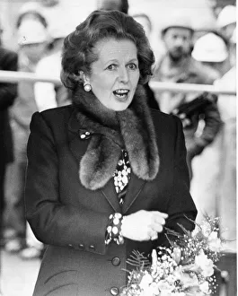 Margaret Thatcher visiting Sunderland North Sands to name the Stena Seawell