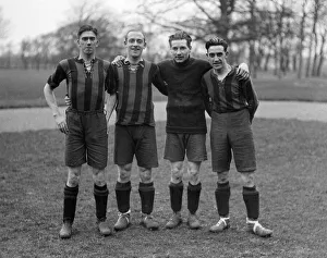 Margate Football Team. (l-r) E. T Evans, M. Whittington, R. Kendall and A. Adams
