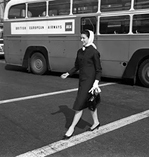 Ballerina Prints: Margot Fonteyn walks to the VIP lounge at London Airport (Heathrow