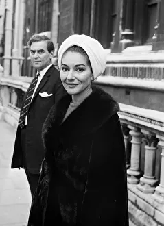 01046 Prints: Maria Callas the opera singer and the Greek shipping tycoon Aristotle Onassis attend
