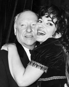 Maria Callas with Sir David Webster at Royal Opera House 1964