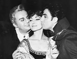 Opera Prints: Maria Callas with co stars Tito Gobbi and Meneto Cioni at the Royal Opera House in