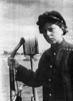Maria Parpetova who works as a mate aboard a passenger steamer on the Volga River in