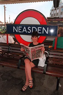Maria Smedley actress at Neasdon tube September 1997 station