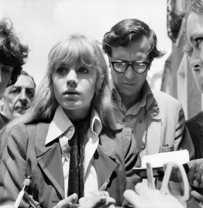 One Mid Adult Man Prints: Marianne Faithfull at Chichester Crown Court in June 1967 where Mick Jagger