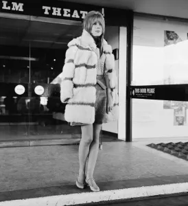Fur Coat Prints: Marianne Faithfull, just before her relationship with Rolling Stones singer Mick Jagger