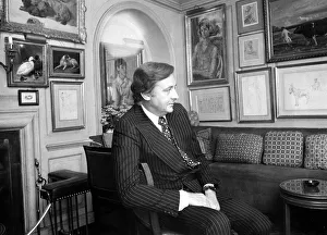 Mark Birley, owner of the famous Annabels nightclub in London, pictured at home