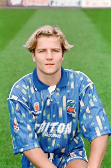 Blues Prints: Mark Cooper, Birmingham City football player at a team photo call. 4th August 1992