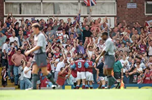 01072 Prints: Mark Draper (number 8 - goal scorer out of shot) makes it 2 - 0 to Aston Villa against