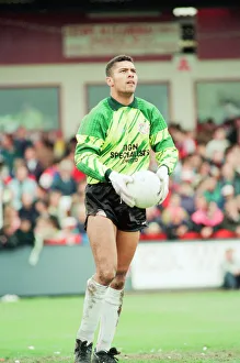 Mark Gayle, Walsall Goalkeeper, in action, v Crewe Alexander, 16th May 1993