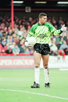 Mark Gayle, Walsall Goalkeeper, in action, v Crewe Alexander, 16th May 1993