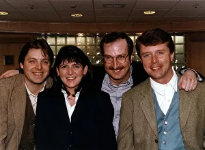 Mark Goodier BBC Radio One DJ Disc Jockey with fellow disc jockeys