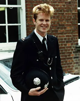 Mark Haddigan Actor on the set of police TV Programme The Bill September