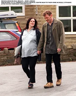 Mark Jordan actor in the TV Prog Heartbeat with his heavily pregnant wife Siobhan