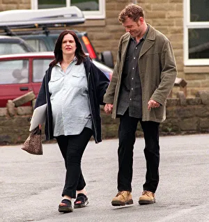 Mark Jordan actor in the TV Prog Heartbeat with his heavily pregnant wife Siobhan