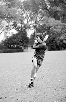 Kicking Prints: Mark Lawrenson football player of Brighton FC - August 1979 during a training