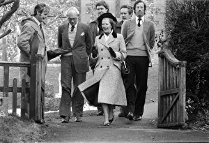 Mark Thatcher with parents Denis and Margaret Thatcher at Chequers after he had been