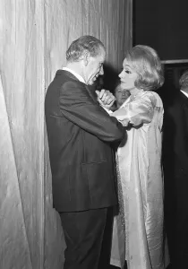 Marlene Dietrich with Matt Busby
