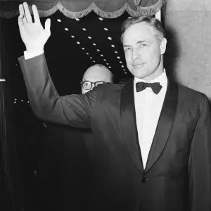 Tuxedo Prints: Marlon Brando, actor pictured attending premiere of new film, A Countess from Hong Kong
