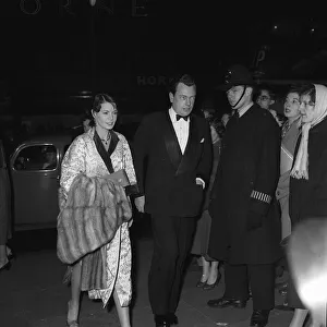 Aristocracy Prints: Marquis of Milford Haven 1958 with Eva Bartok at premiere of ballet