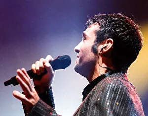 Marti Pellow lead singer Wet Wet Wet pop group music profile on stage Glasgow SECC