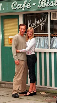 Martin Kemp September 1998 Actor with Tanya Mellason Actress on the set of Eastenders