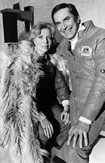 Occupation A Prints: Martin Landau American actor with wife Barbara Bain 1974 in TV show Space