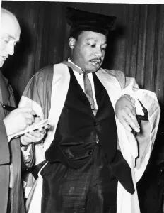 00063 Prints: Martin Luther King, American Civil Rights leader getting an Honoraray Degree of Doctor of