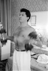 Dressing Room Prints: Martin Shaw in his dressing room. He is appearing as Charles Castle in The Big Knife by
