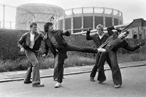 01036 Prints: Martin Shaw and Lewis Collins wrestling with the bad guys on the set of the television