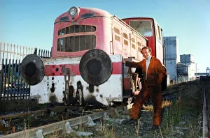 Martin Smith from Tanfield Railway Museum with the brightly coloured 0-6-0 industrial